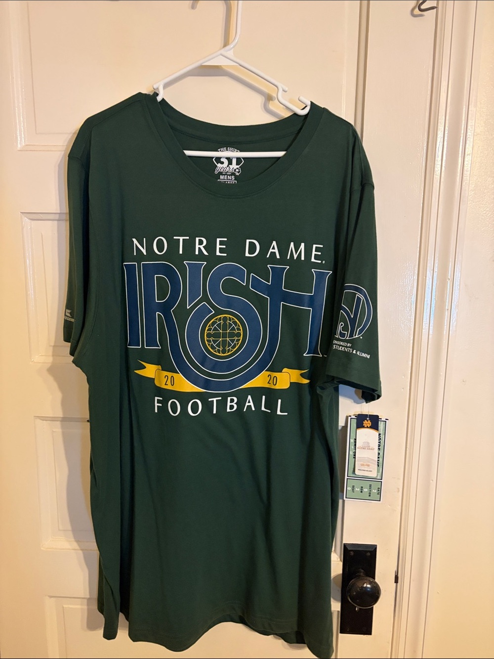 Colosseum Notre Dame Irish Football Green Graphic Tee